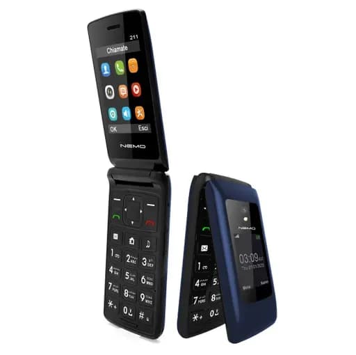 گوشی موبایل نمو تاشو مدل NEMO e211 دو سیم کارت رجیسترشده | دوسیم کارت + رجیستر +کد فعالسازی (گارانتی 18ماهه شرکتی) سرمه ای — تصویر ۴