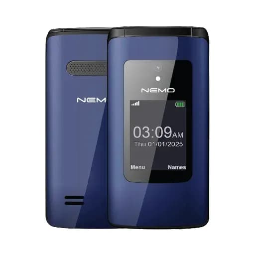 گوشی موبایل نمو تاشو مدل NEMO e211 دو سیم کارت رجیسترشده | دوسیم کارت + رجیستر +کد فعالسازی (گارانتی 18ماهه شرکتی) سرمه ای