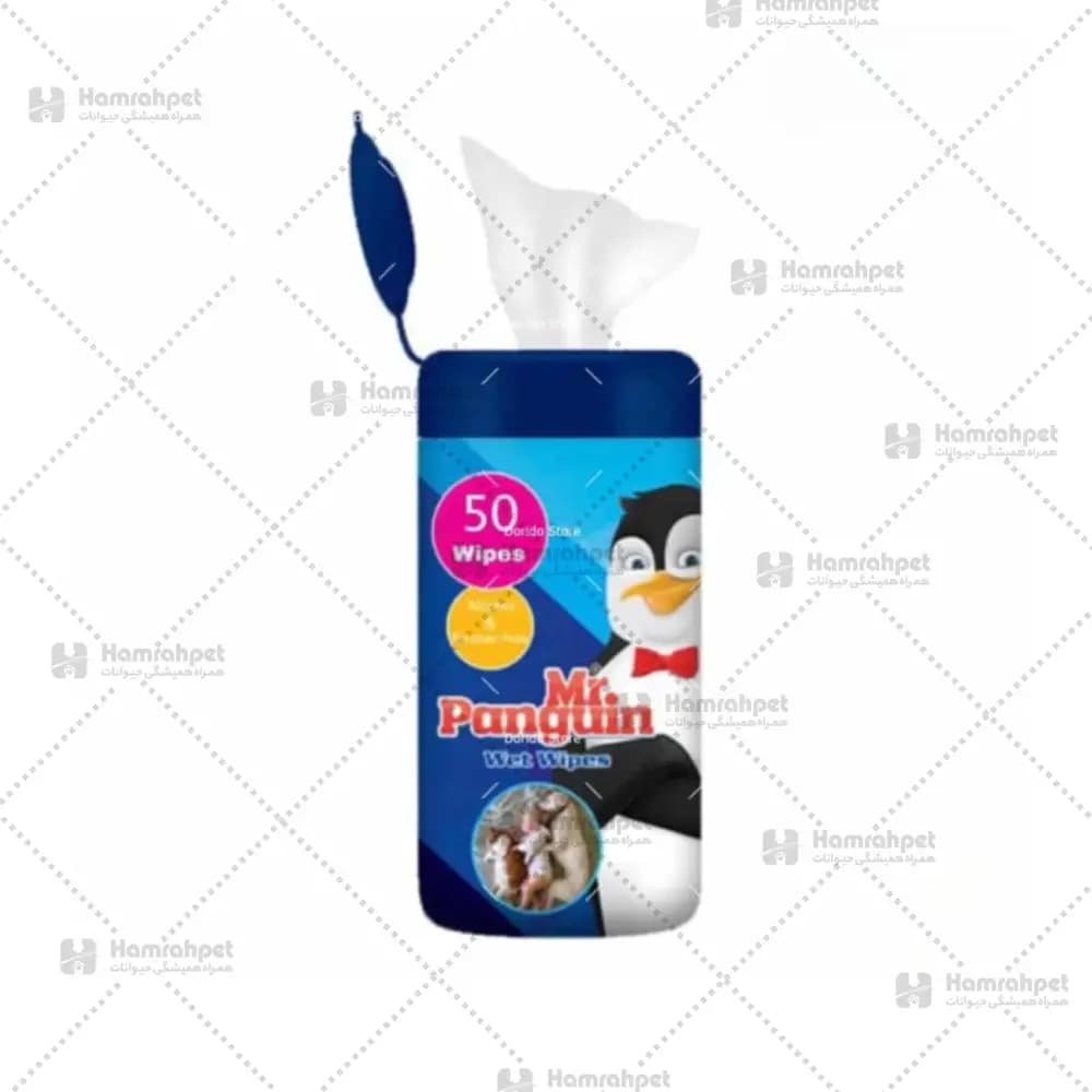 دستمال مرطوب حیوانات مستر پنگوئن مدل Wet Wipes