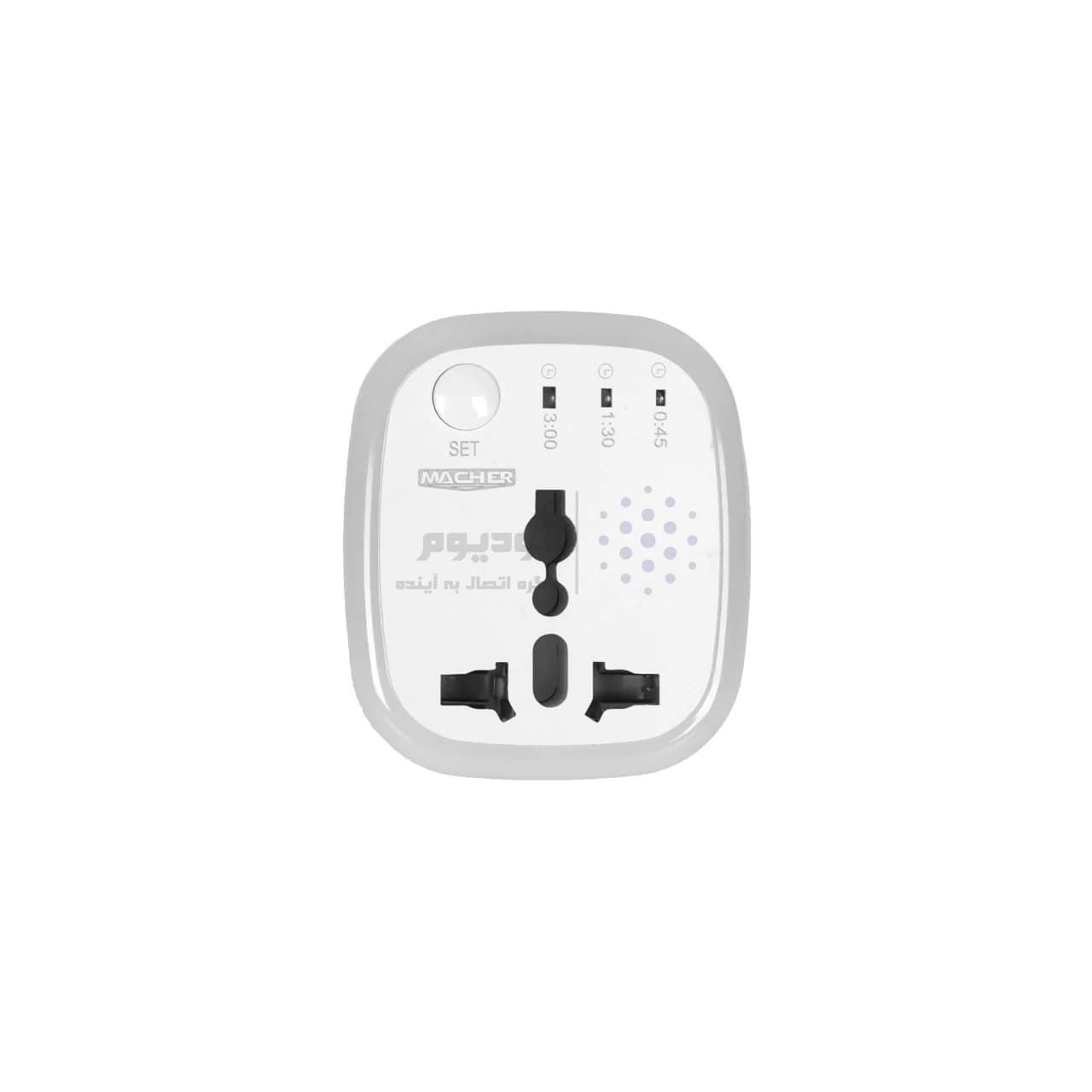 تبدیل برق 3 به 2 تایمر دار Macher مدل MR-265 – سفید -RYL — تصویر ۵