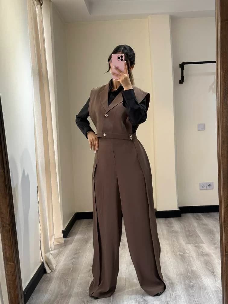 ست وست وشلوار مجلسی زنانه کرپ مورگان مزونی کد149