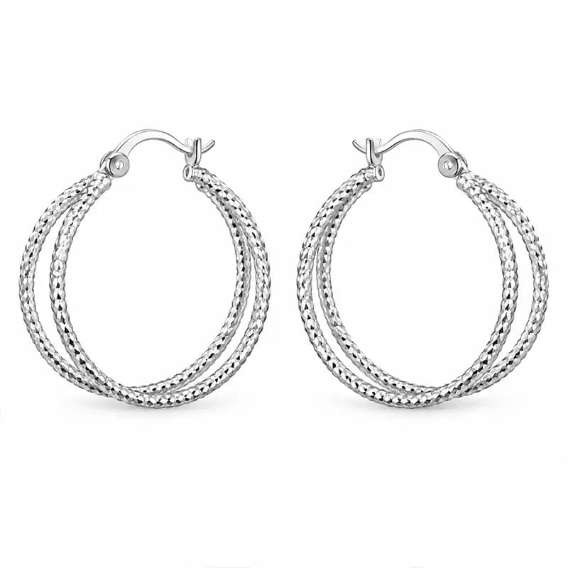 گوشواره حلقه‌ای| گوشواره حلقه‌ای زنانه مدل کلاسیک|کد561