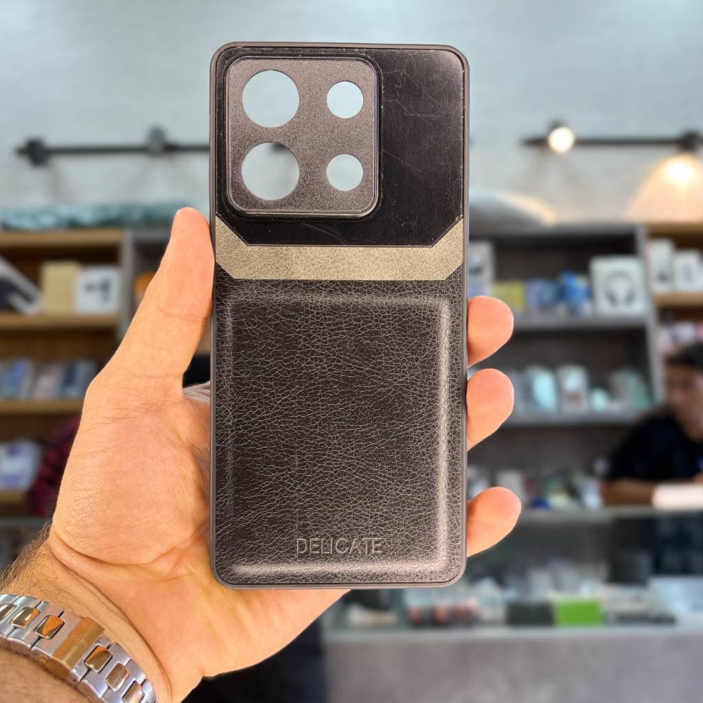 گارد شیائومی note 13 5g طرح my case چرم مشکی