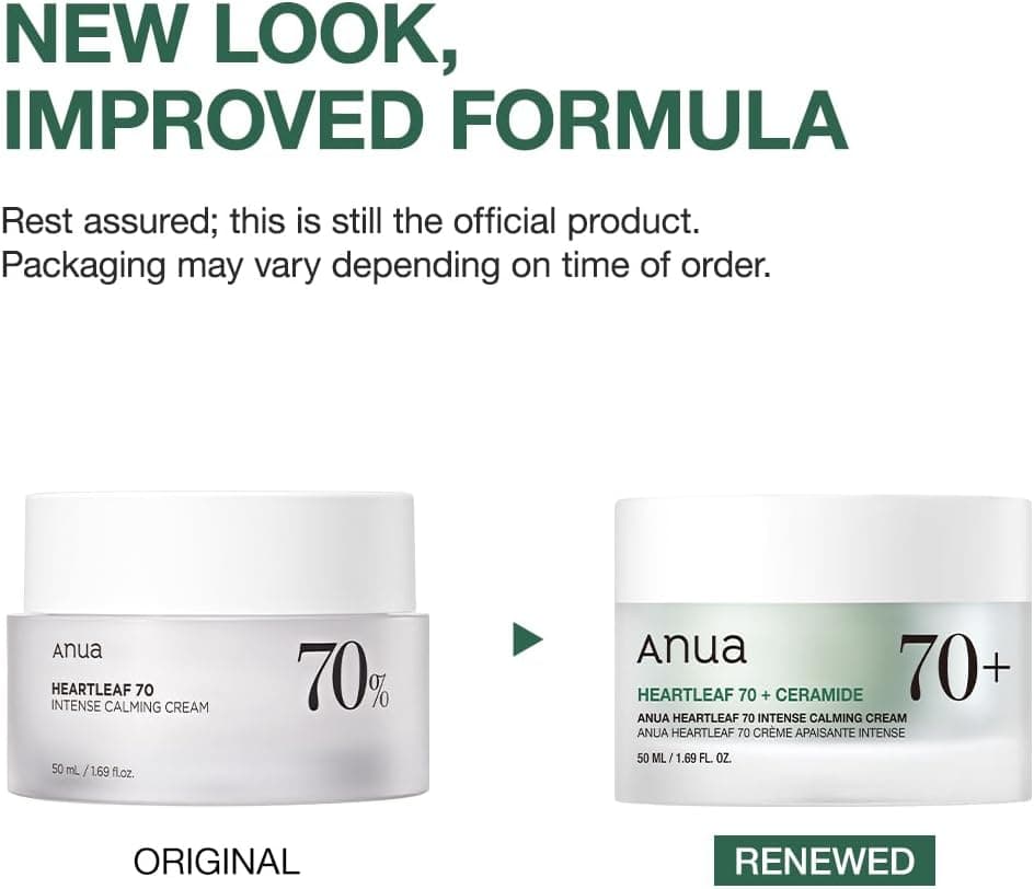 کرم مرطوب کننده آرامشبخش و ضدالتهاب آنوا هارتلیف ۷۰٪ Anua Heartleaf 70 Intense Calming Cream مناسب انواع پوست حجم 50 میلی لیتر — تصویر ۳