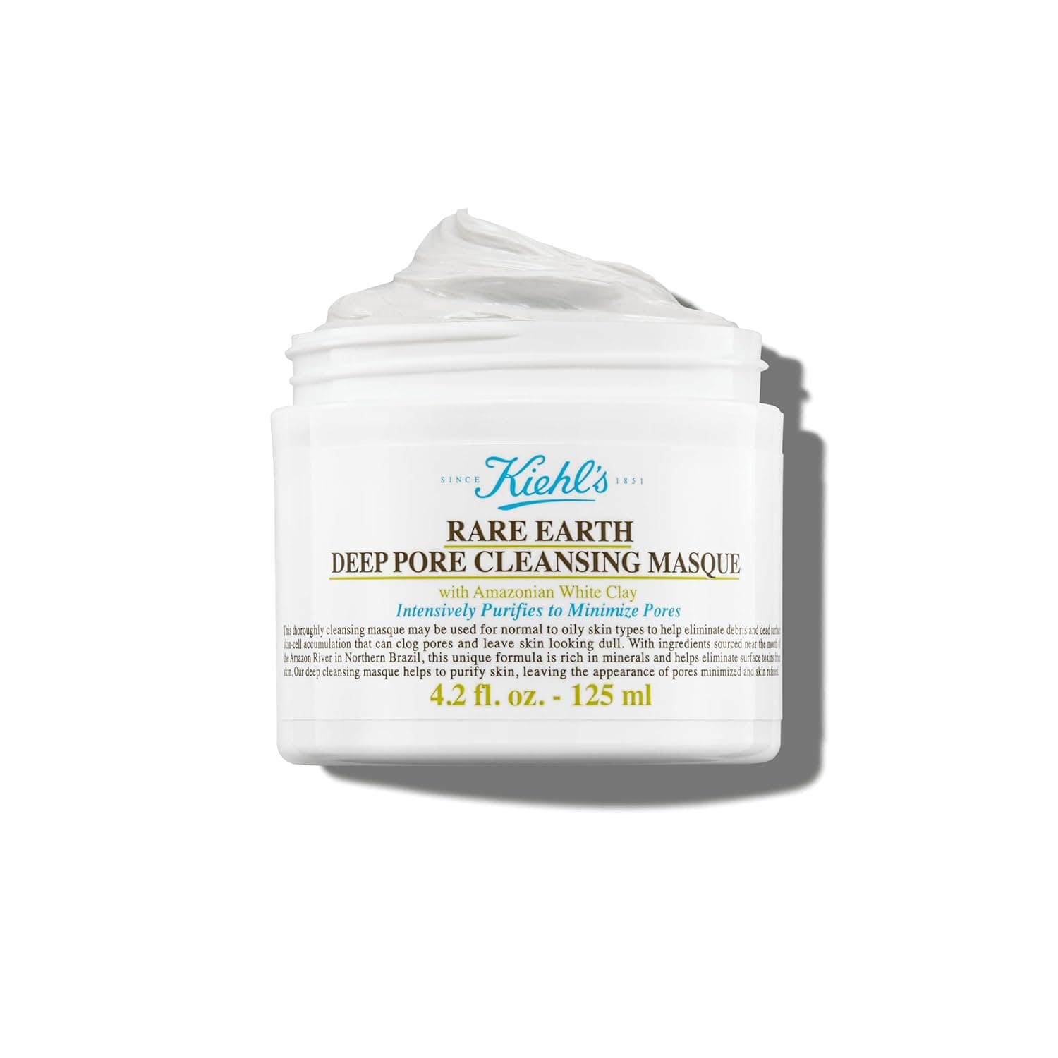 ماسک پاکسازی عمقی و کاهش منافذ باز خاک رس کیلز kiehls rare earth deep pore cleansing mask مناسب پوست چرب حجم 125 میلی لیتر