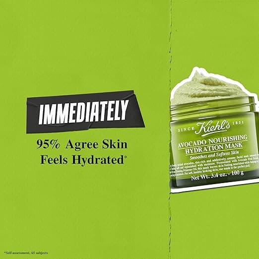 ماسک آبرسان ، نرمکننده و تغذیهکننده صورت آووکادو کیلز Kiehl’s Avocado Mask مناسب برای پوست خشک وزن 100 گرم — تصویر ۲