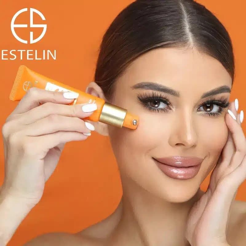 کرم دور چشم روشنکننده و ضد چروک استیلن مدل ویتامین C پلاس Estelin Vitamin C Plus Eye Cream مناسب انواع پوست وزن30گرم — تصویر ۴