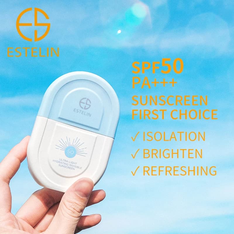 کرم ضد آفتاب بی‌رنگ 50 SPF مدل ultra استلین Estelin Ultra UV Protection Sunscreen SPF 50 مناسب انواع پوست حجم 50 میلی لیتر — تصویر ۲