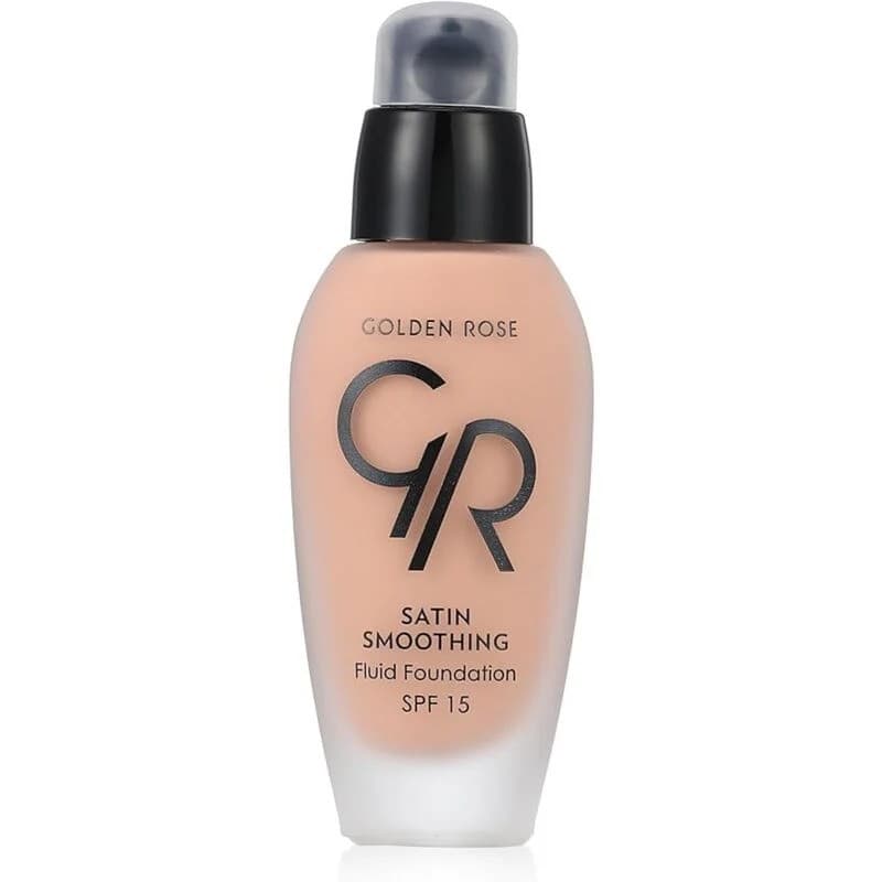 کرم پودر گلدن رز حاوی ویتامین E مدل Satin Smoothing مناسب برای انواع پوست به‌ویژه نرمال و خشک حجم 30 میلی لیتر