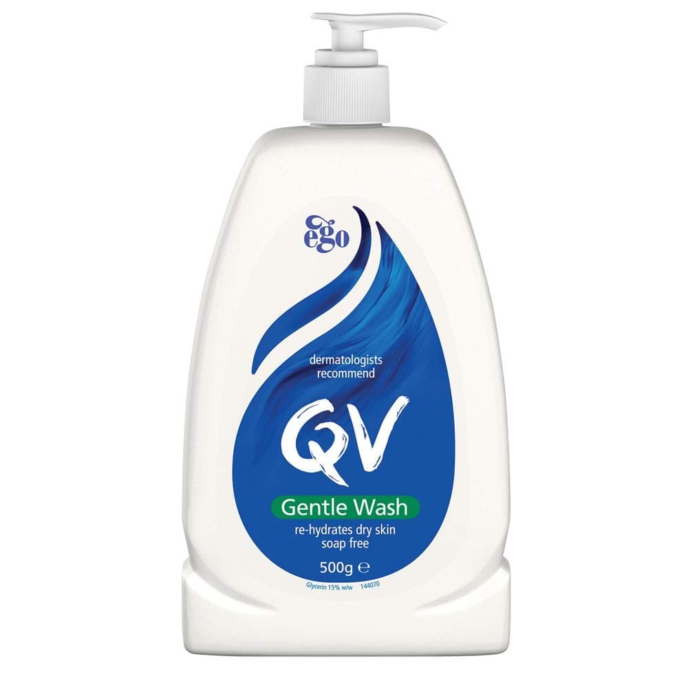 شوینده ملایم صورت کیووی مدل پمپی QV MOISTURIZING CREAM FOR DRY SKIN مناسب برای پوست های خشک و حساس حجم 500 میلی لیتر