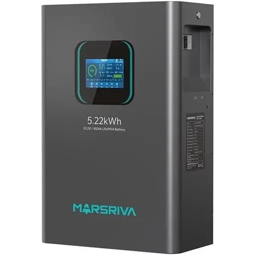 باتری خورشیدی مارسیوا 102 آمپر ساعت 51.2 ولت برند MARSRIVA مدل MR-LFP48-100-WMD