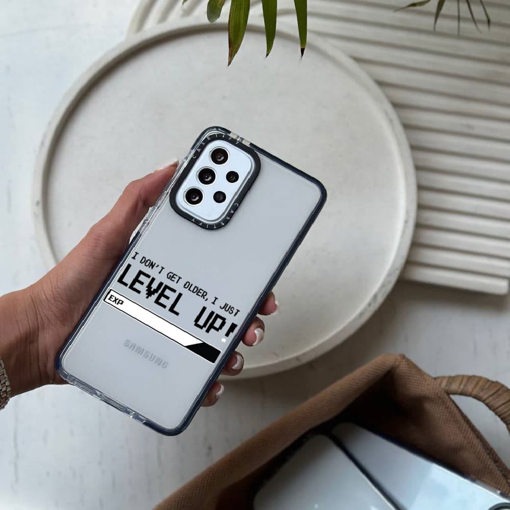قاب شفاف چاپی سفارشی (کد 0141) مدل Level up مناسب برای گوشی موبایل سامسونگ Galaxy A06 / A10S / A12 / A13 / A14 / A15 / A16 / A20 / A21S / A22 4G / A22 5G / A23 / A24 / A30 / A30S / A31 / A32 4G / A32