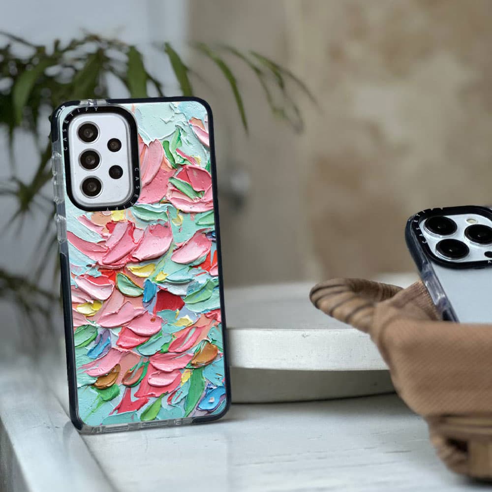 قاب شفاف چاپی سفارشی (کد 0151) مدل پالت رنگ روغن مناسب برای گوشی موبایل سامسونگ Galaxy A06 / A10S / A12 / A13 / A14 / A15 / A16 / A20 / A21S / A22 4G / A22 5G / A23 / A24 / A30 / A30S / A31 / A32 4G /