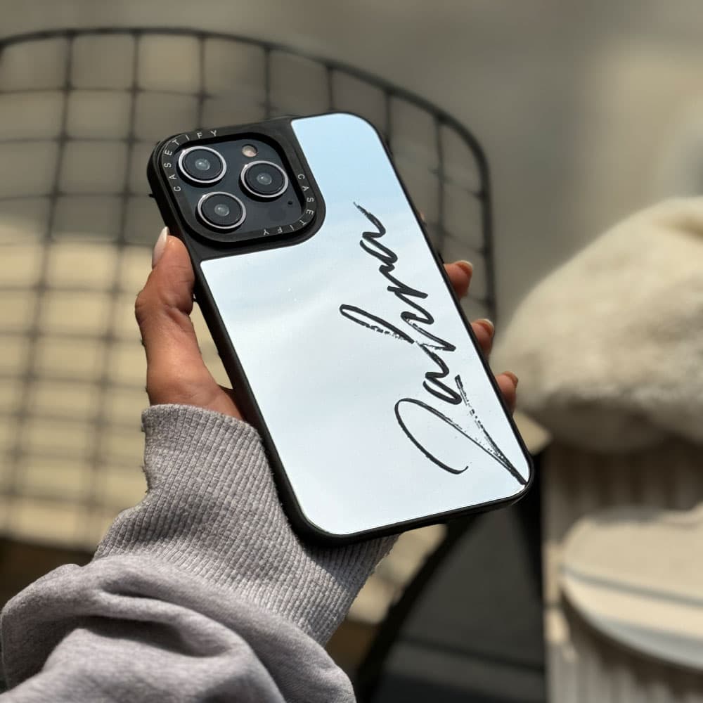 قاب آینه ای چاپی سفارشی اسم دلخواه (کد 0175) مدل فونت Traveler مناسب برای گوشی موبایل شیائومی ردمی Xiaomi Redmi Note 8 / Note 8 Pro / Note 9S / Note 9 Pro / Note 10 Pro / Note 10 Pro Max / Note 11S /