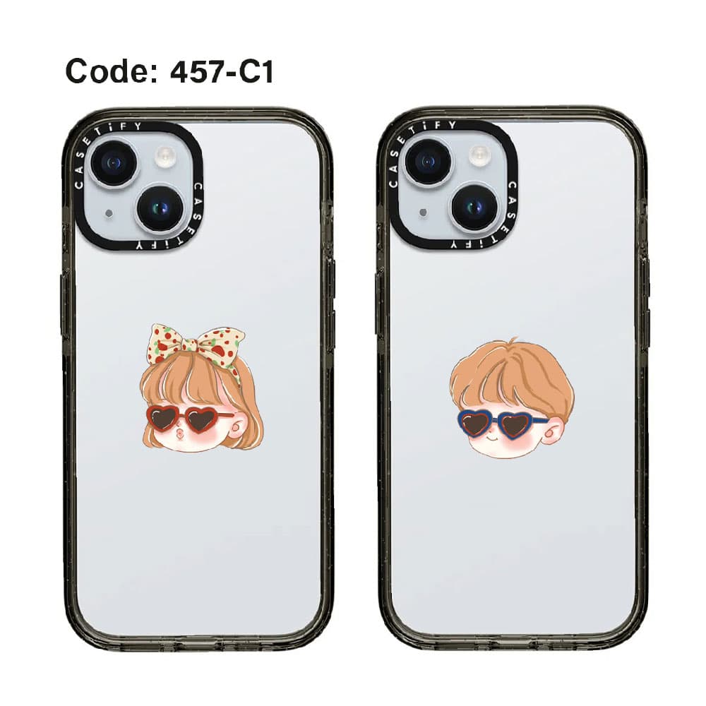 قاب شفاف چاپی سفارشی (کد 0457) مدل کاپل کوچولوها – little couple مناسب برای گوشی موبایل سامسونگ Galaxy A06 / A10S / A12 / A13 / A14 / A15 / A16 / A20 / A21S / A22 4G / A22 5G / A23 / A24 / A30 / A30S