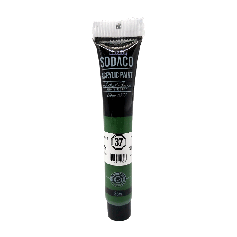 رنگ اکریلیک سبز سوداکو Sodaco حجم 25ml کد 37 — تصویر ۲