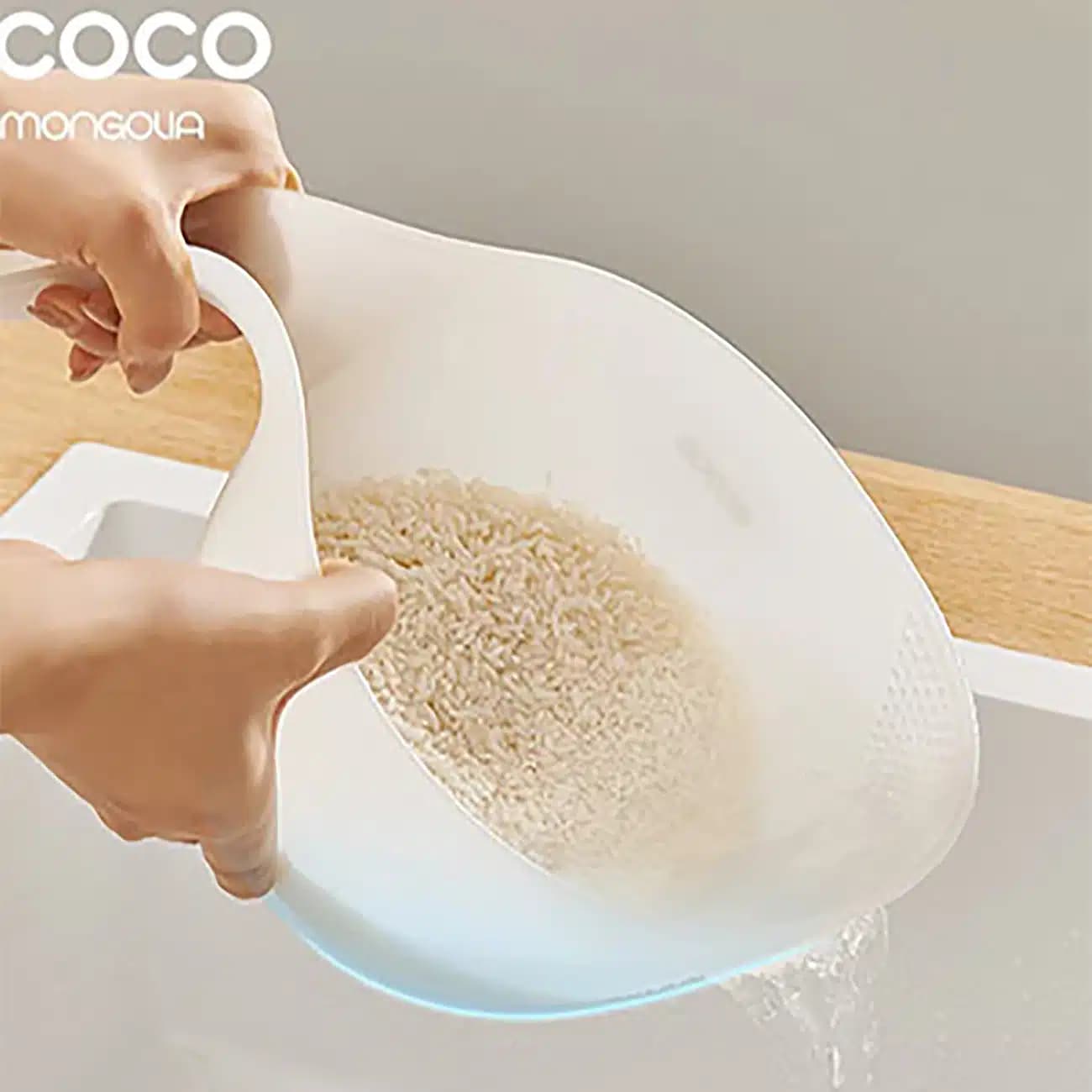سبد آبکش و کاسه اکوکو ecoco مدل E24160 دو تیکه دسته دار — تصویر ۴