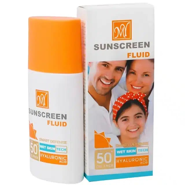 ضد آفتاب بی رنگ فلوئید مای مدل هیالورونیک اسید SPF50 حجم 50 میلی لیتر — تصویر ۴