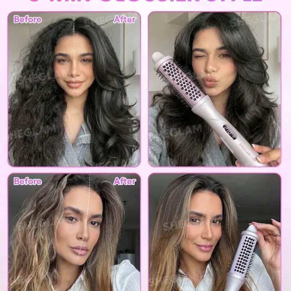 سشوار برس دار شیگلم هیر مدل Hydra Shot Steam Blowout Brush — تصویر ۸