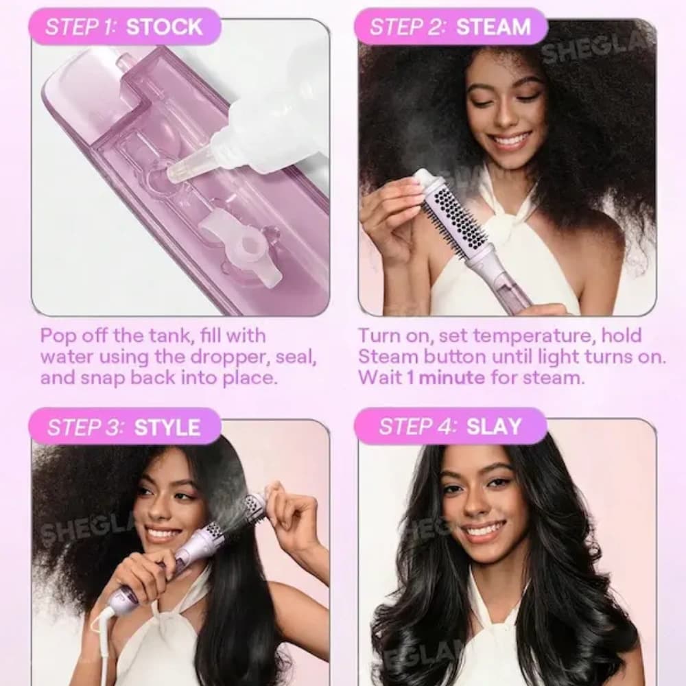 سشوار برس دار شیگلم هیر مدل Hydra Shot Steam Blowout Brush — تصویر ۴