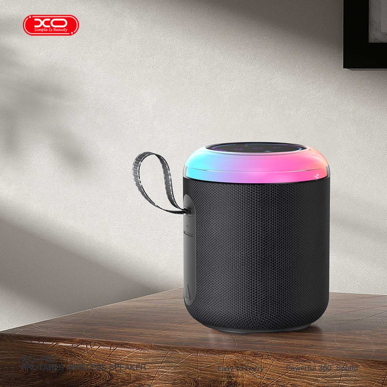 اسپیکر بلوتوثی قابل حمل شارژی ایکس‌او XO F67 با نور RGB — تصویر ۴