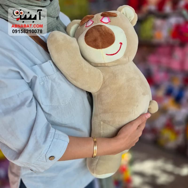 عروسک خرس لاتسو قهوه ای روشن 60 سانتی کد 1485 — تصویر ۲