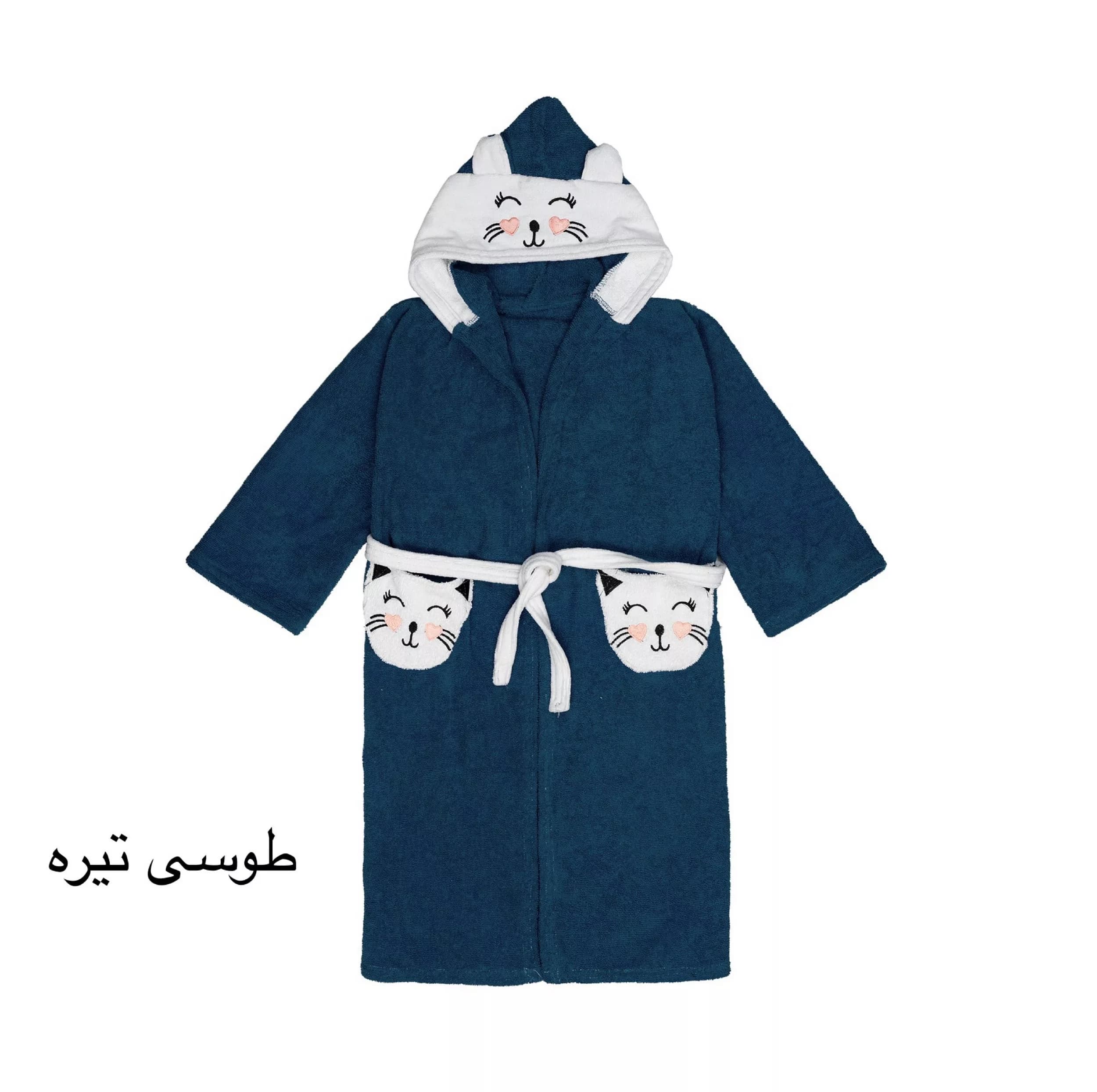 حوله پالتویی کودک هنرمند مدل cat سایز ۹۰×۸۰ سانتی متر — تصویر ۳