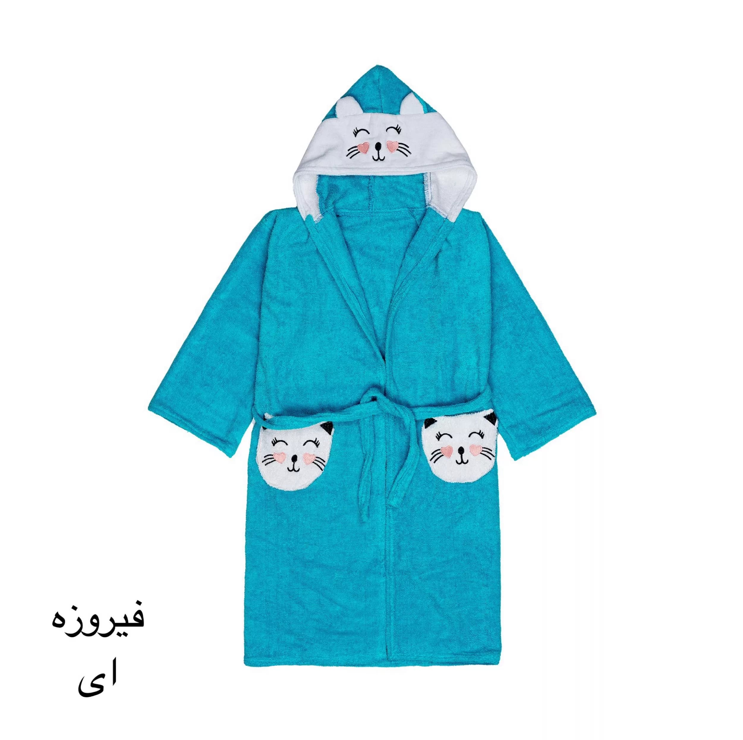 حوله پالتویی کودک هنرمند مدل cat سایز ۹۰×۸۰ سانتی متر — تصویر ۶
