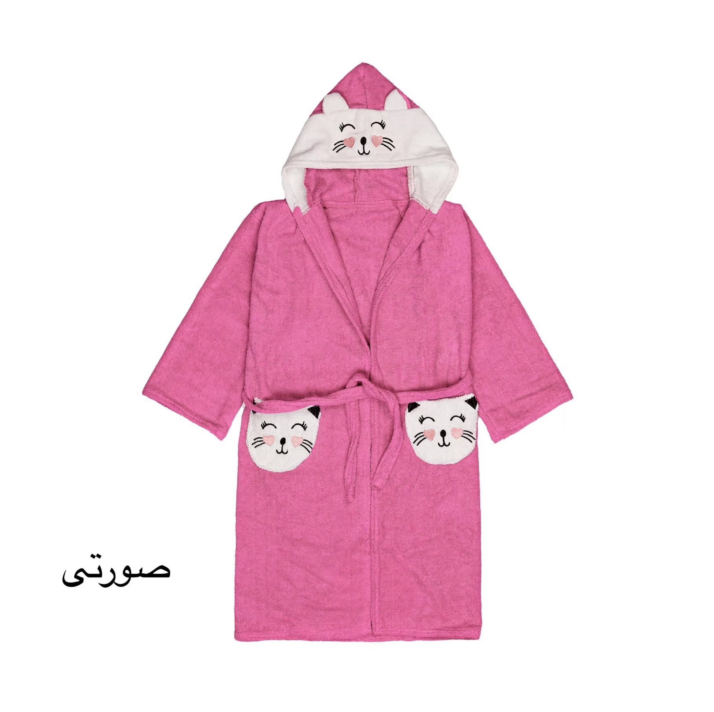 حوله پالتویی کودک هنرمند مدل cat سایز ۹۰×۸۰ سانتی متر — تصویر ۵