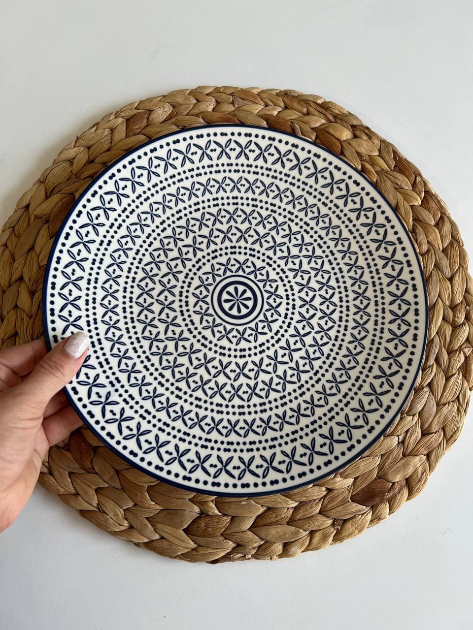 بشقاب پلوخوری دنی هوم- طرح ایکس سرمه ای — تصویر ۲
