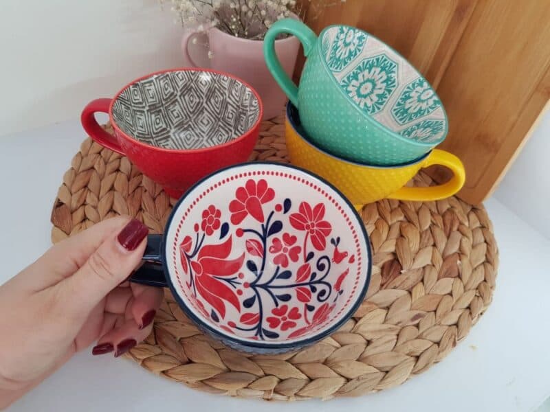 فنجان لته خوری طرح دار دنی هوم کد 111 – مدل شیاردار — تصویر ۲