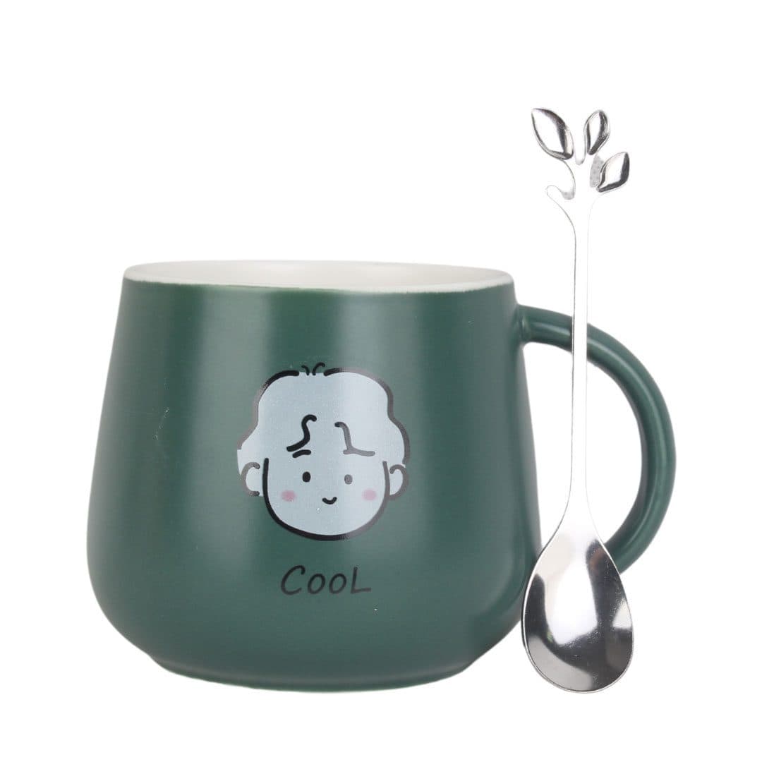 ماگ خمره ای طرح پسر به همراه قاشق کد 4216 — تصویر ۳