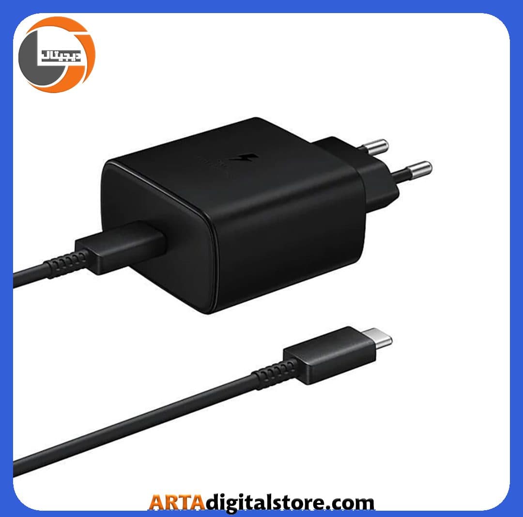 شارژر 45 وات سامسونگ به همراه کابل Samsung Adapter Type-C 45W With Cable Black — تصویر ۴