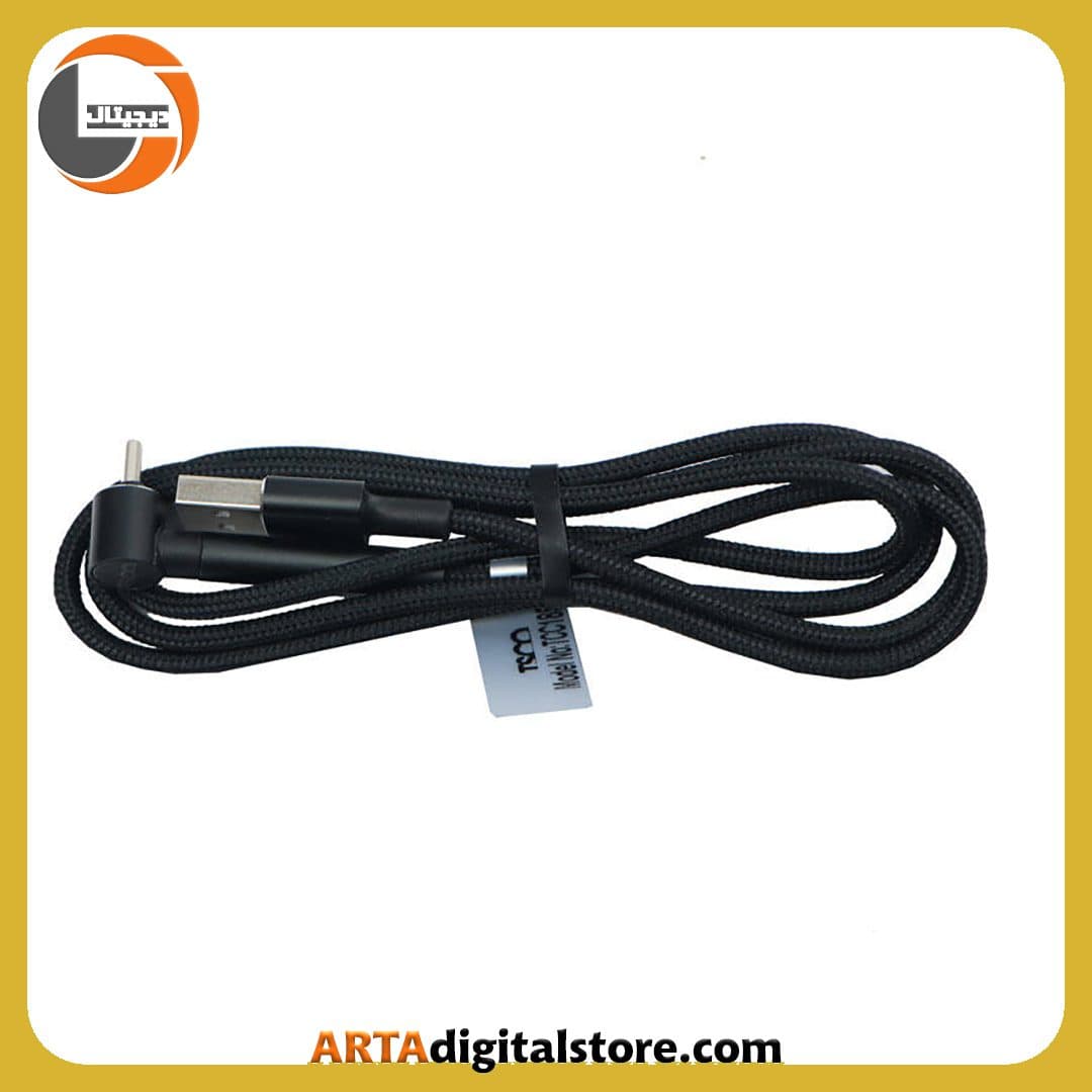 کابل تسکو TSCO Type-C Cable TC C 185 Black یکسر L — تصویر ۴