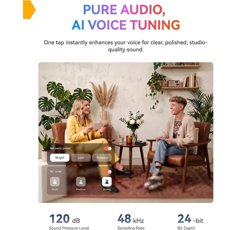 میکروفن بی‌سیم یقه‌ای هالی‌لند مدل LARK A2 mini Duo — تصویر ۵