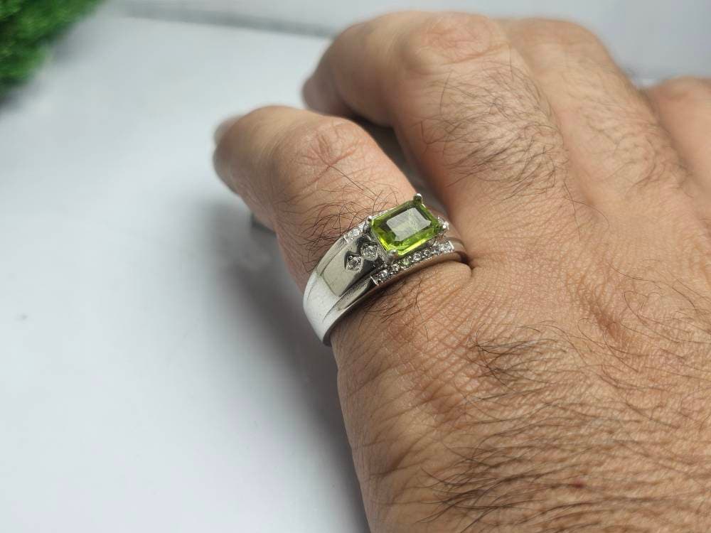 انگشتر نقره زبرجد اصلی — تصویر ۴