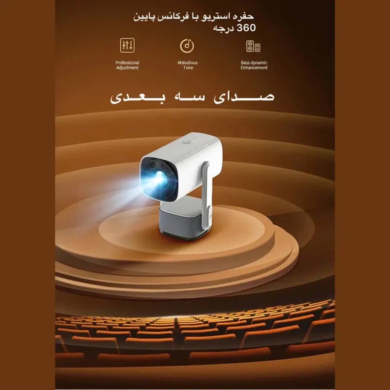 ویدئو پروژکتور اندرویدی مدل شارژی کد K2 – اصل (گارانتی اورجینال) — تصویر ۵