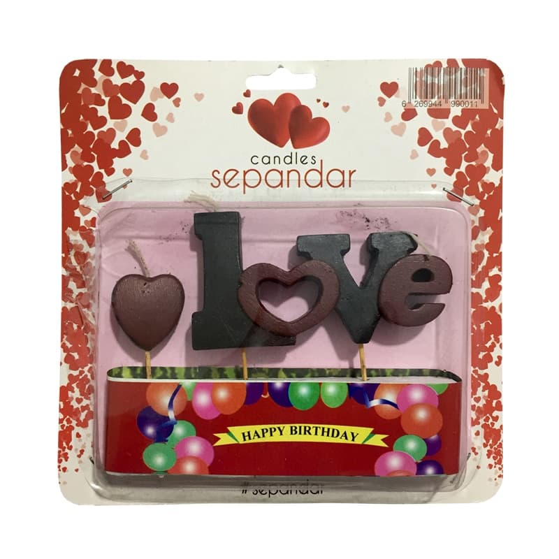 شمع ولنتاین مدل love