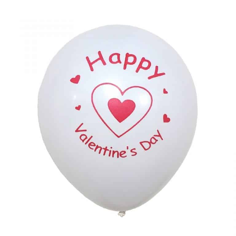 بادکنک لاتکس سفید happy valentine