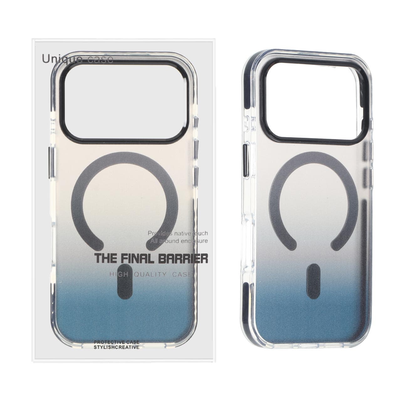 قاب اورجینال Unique Case مات MagSafe دور رنگی لنز آلومینیومی Apple iPhone 17 Pro / iPhone 18 Pro – مشکی (پک دار)