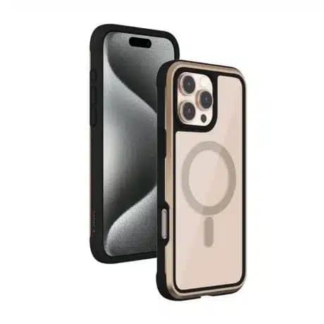 قاب KDOO مگ سیف مدل Mag Ares sport مناسب برای iphone 16 pro | رنگ تیتانیوم دیزرت — تصویر ۴