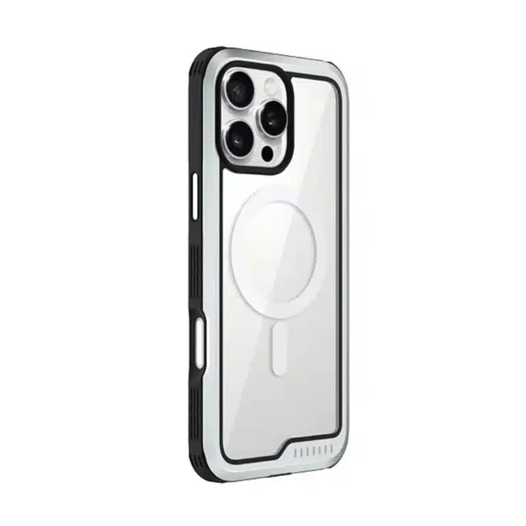 قاب KDOO مگ سیف مدل Mag Ares sport مناسب برای iphone 16 pro | رنگ نقره ای