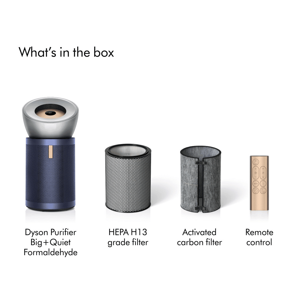 دستگاه تصفیه هوا دایسون مدل Dyson Purifier Big+Quiet Formaldehyde BP03 (Bright Nickel/Prussian Blue)(سورمه‌ای| نقره ای) — تصویر ۴