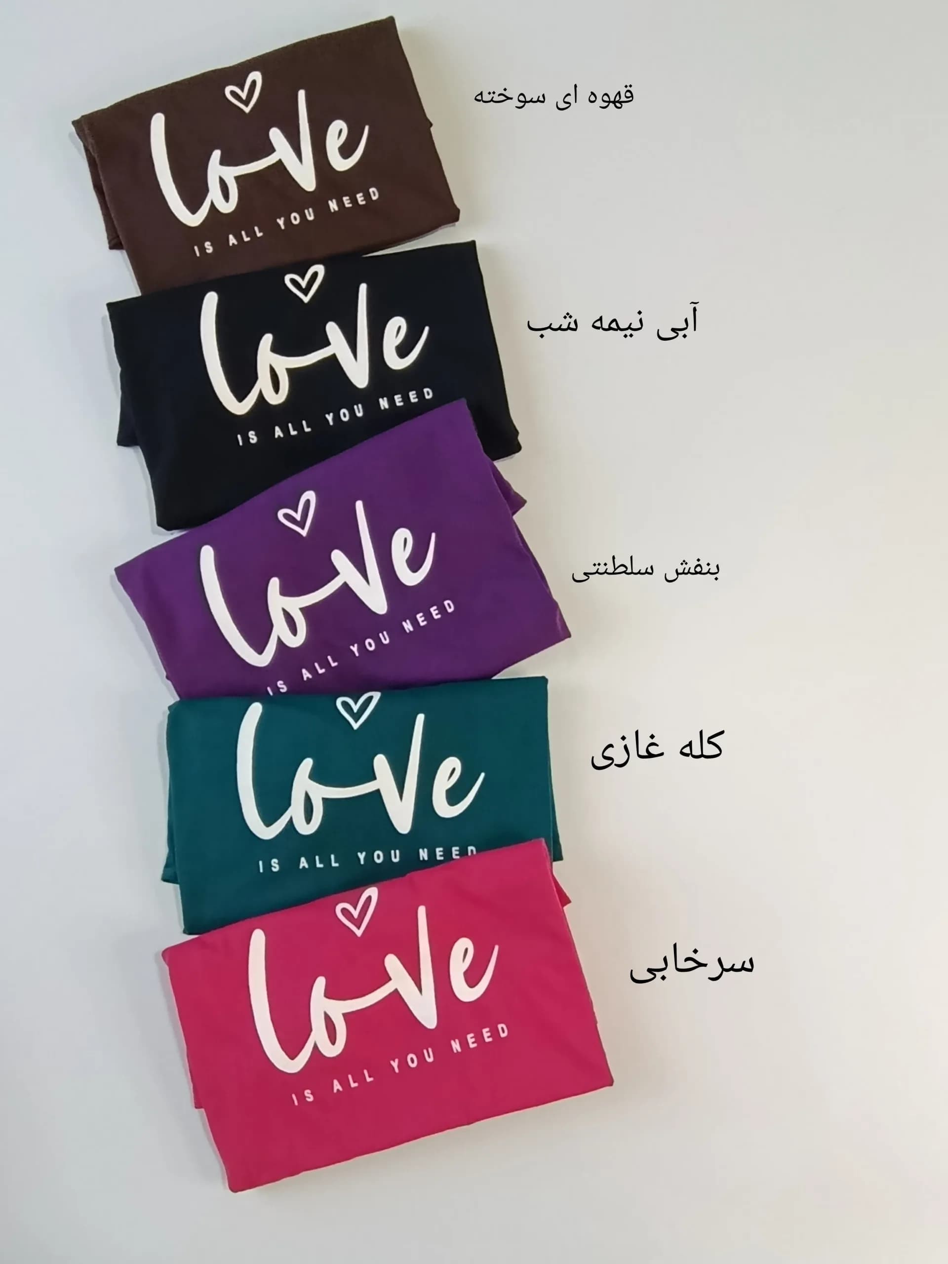 تیشرت زنانه قواره دار LOVE💕 — تصویر ۸