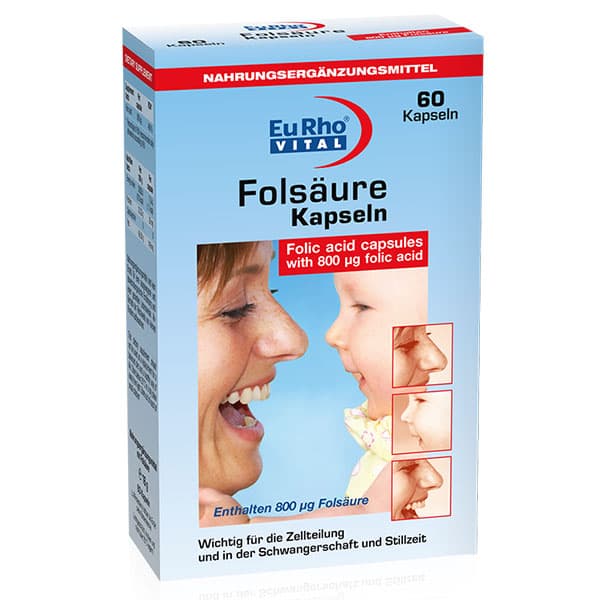 فولیک اسید یوروویتال ۶۰ عددtabsEuRho Vital Folic Acid 60