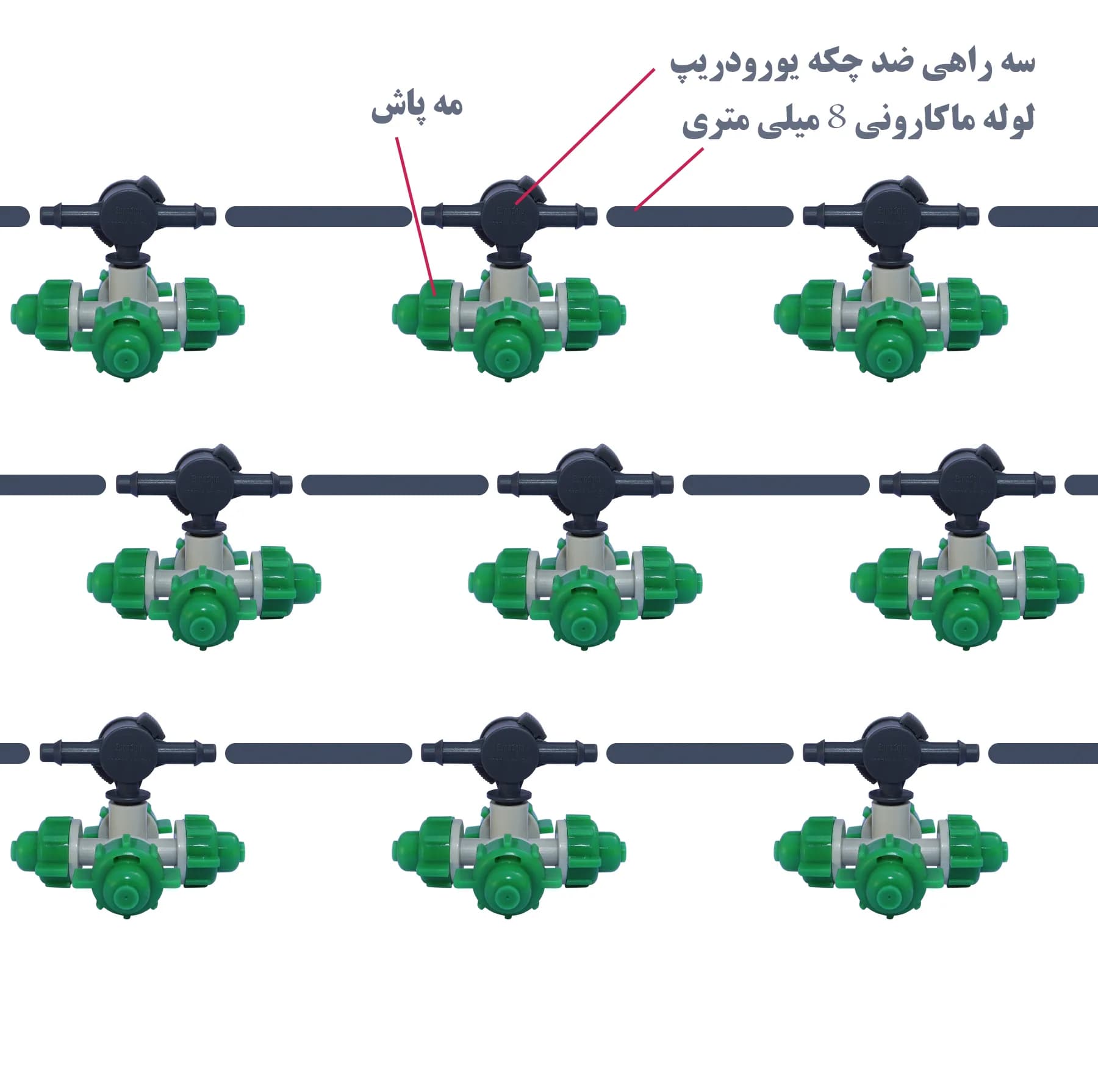 مه پاش و سه راهی ضد چکه یورودریپ مدل CF-4 مجموعه 50 عددی — تصویر ۲