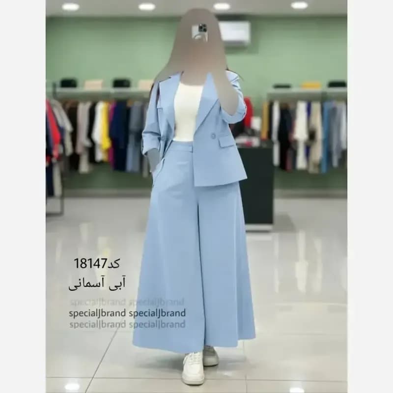 ست کت و دامن شلواری لینن سارا — تصویر ۷