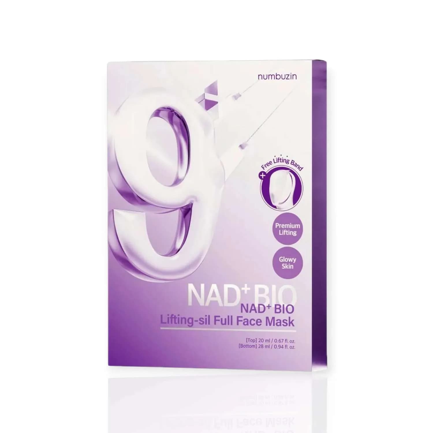 ماسک لیفت‌کامل شماره 9 نامبوزین مدل NAD BIO Lifting Sil بسته 4‌عددی