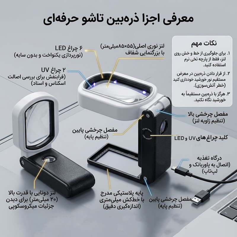 ذره بین مدل TH-7018-FX — تصویر ۵