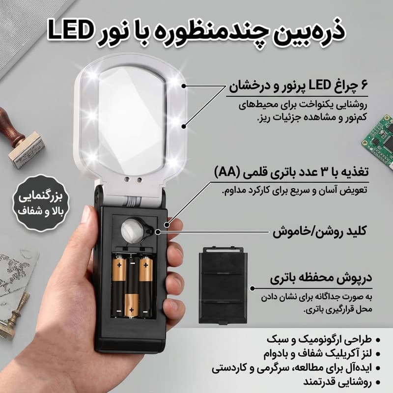 ذره بین مدل TH-7018-FX — تصویر ۶